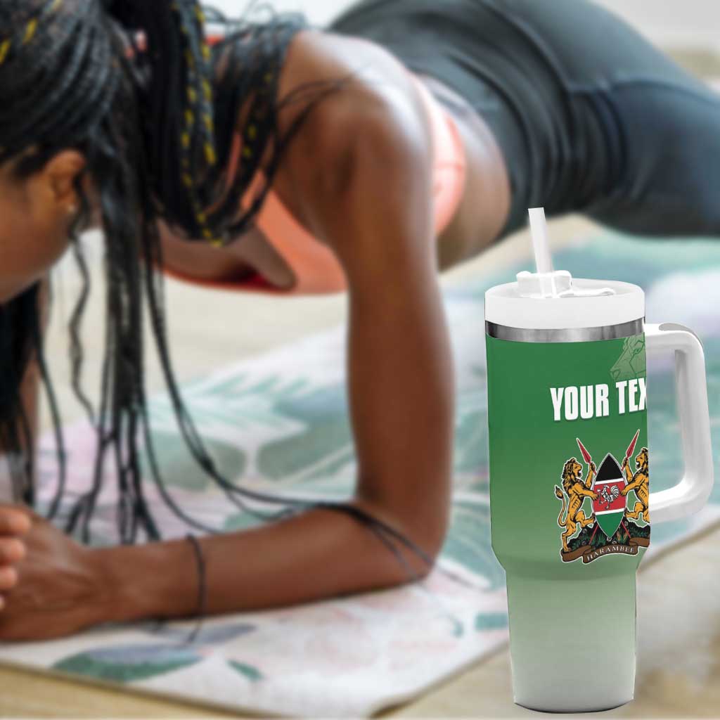 Custom Kenya Football Tumbler With Handle Go Harambee Stars - African Pride
