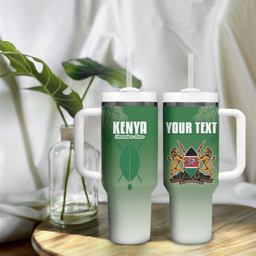 Custom Kenya Football Tumbler With Handle Go Harambee Stars - African Pride