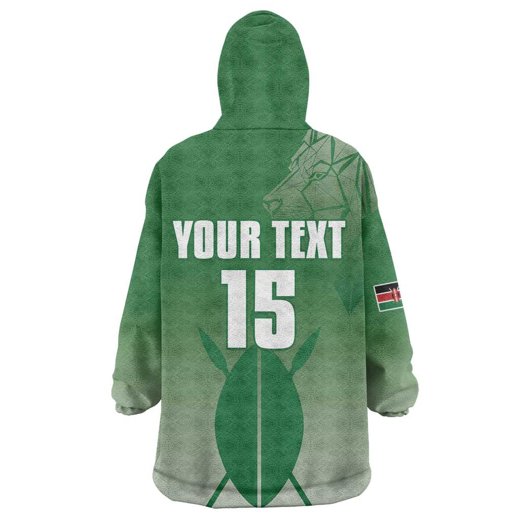 Custom Kenya Football Wearable Blanket Hoodie Go Harambee Stars - African Pride