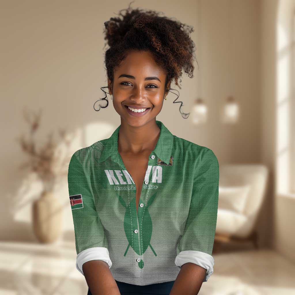 Custom Kenya Football Women Casual Shirt Go Harambee Stars - African Pride