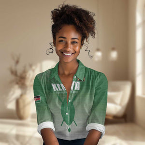 Custom Kenya Football Women Casual Shirt Go Harambee Stars - African Pride