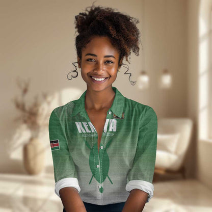 Custom Kenya Football Women Casual Shirt Go Harambee Stars - African Pride