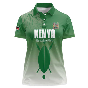 Custom Kenya Football Women Polo Shirt Go Harambee Stars - African Pride