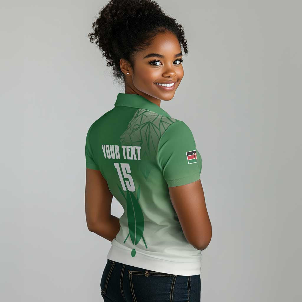 Custom Kenya Football Women Polo Shirt Go Harambee Stars - African Pride