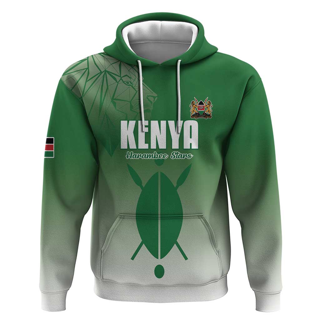 Custom Kenya Football Zip Hoodie Go Harambee Stars - African Pride
