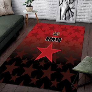 Kenya Football Area Rug Harambee Harambee Stars - Red Jersey - African Pride