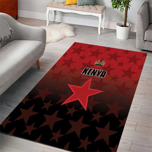 Kenya Football Area Rug Harambee Harambee Stars - Red Jersey - African Pride