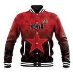 Custom Kenya Football Baseball Jacket Harambee Harambee Stars - Red Jersey - African Pride