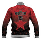 Custom Kenya Football Baseball Jacket Harambee Harambee Stars - Red Jersey - African Pride