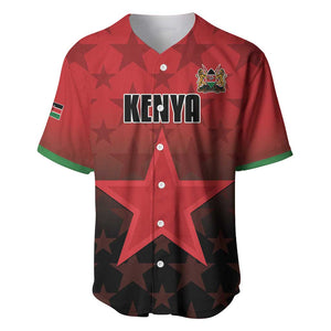 Custom Kenya Football Baseball Jersey Harambee Harambee Stars - Red Jersey - African Pride