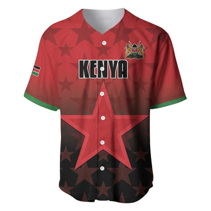 Custom Kenya Football Baseball Jersey Harambee Harambee Stars - Red Jersey - African Pride