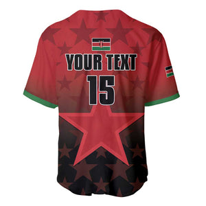 Custom Kenya Football Baseball Jersey Harambee Harambee Stars - Red Jersey - African Pride