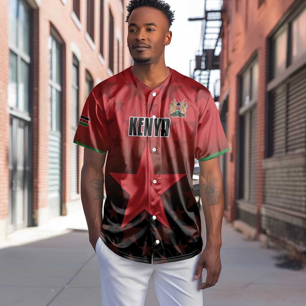 Custom Kenya Football Baseball Jersey Harambee Harambee Stars - Red Jersey - African Pride
