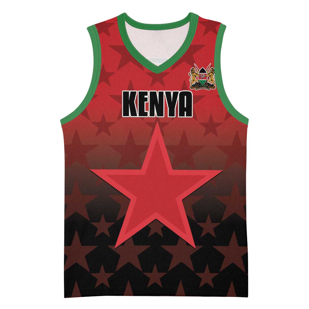 Custom Kenya Football Basketball Jersey Harambee Harambee Stars - Red Jersey - African Pride