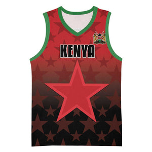 Custom Kenya Football Basketball Jersey Harambee Harambee Stars - Red Jersey - African Pride