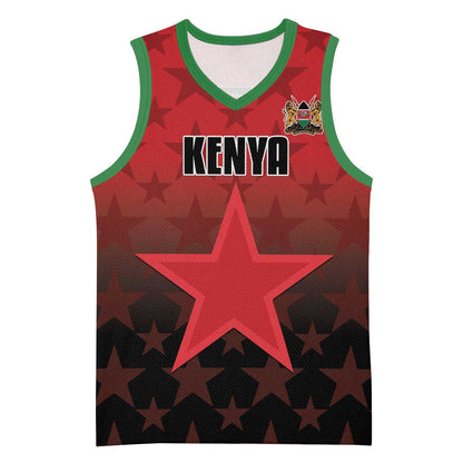 Custom Kenya Football Basketball Jersey Harambee Harambee Stars - Red Jersey - African Pride