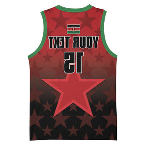 Custom Kenya Football Basketball Jersey Harambee Harambee Stars - Red Jersey - African Pride