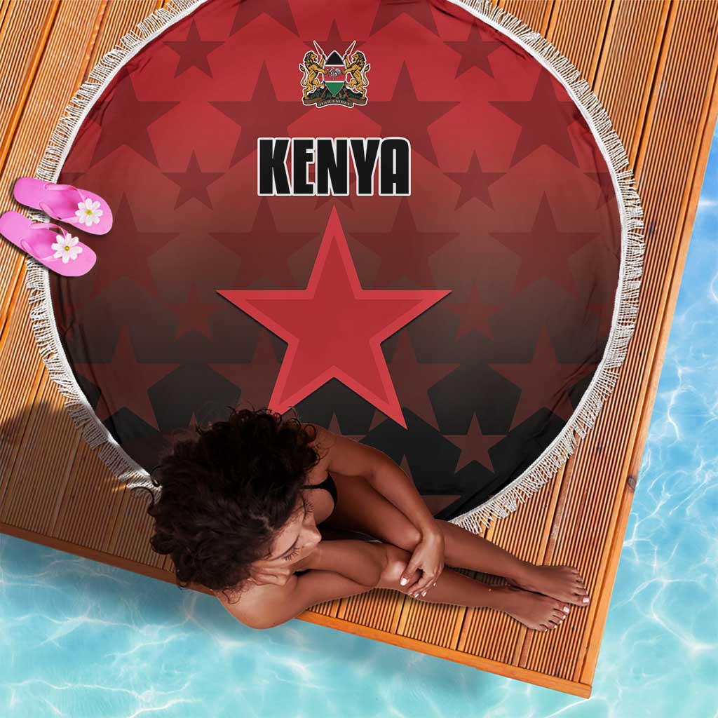 Kenya Football Beach Blanket Harambee Harambee Stars - Red Jersey - African Pride