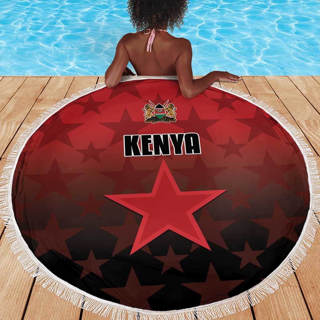 Kenya Football Beach Blanket Harambee Harambee Stars - Red Jersey - African Pride