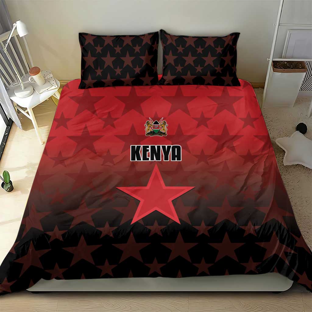 Kenya Football Bedding Set Harambee Harambee Stars - Red Jersey - African Pride