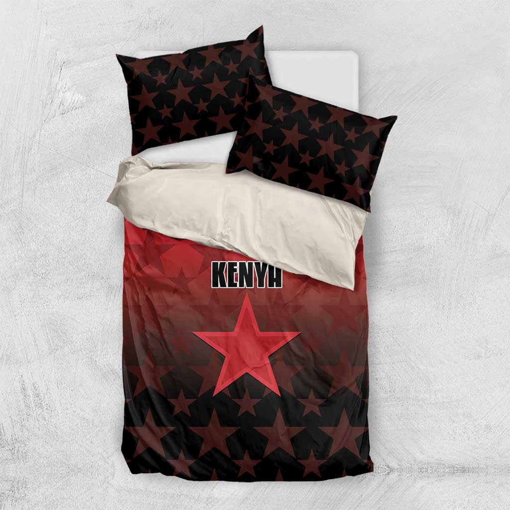 Kenya Football Bedding Set Harambee Harambee Stars - Red Jersey - African Pride