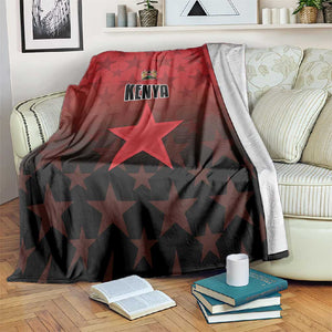 Kenya Football Blanket Harambee Harambee Stars - Red Jersey - African Pride