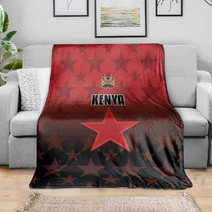 Kenya Football Blanket Harambee Harambee Stars - Red Jersey - African Pride