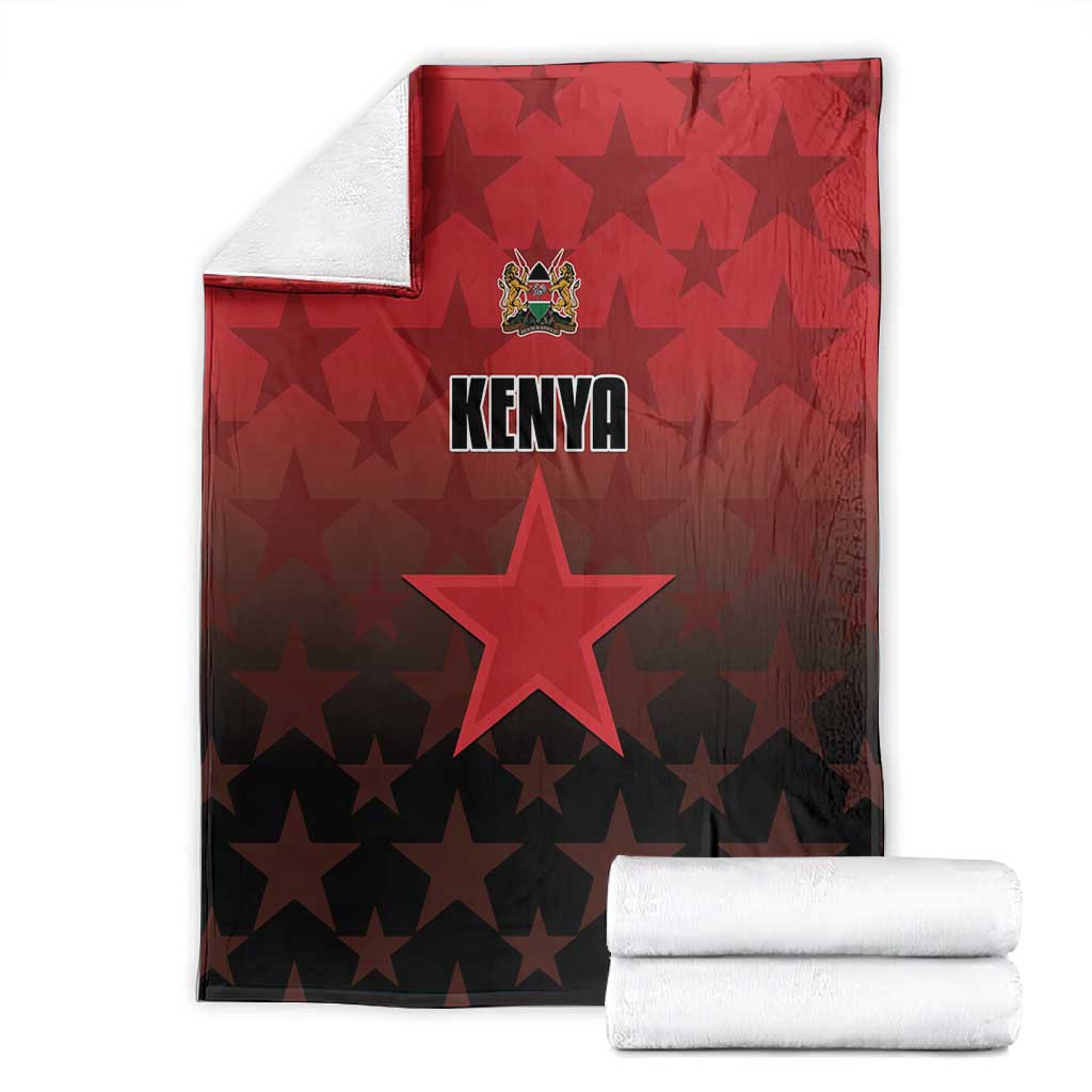 Kenya Football Blanket Harambee Harambee Stars - Red Jersey - African Pride