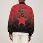 Custom Kenya Football Bomber Jacket Harambee Harambee Stars - Red Jersey - African Pride