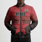Custom Kenya Football Bomber Puffer Jacket Go Harambee Stars - Red Jersey