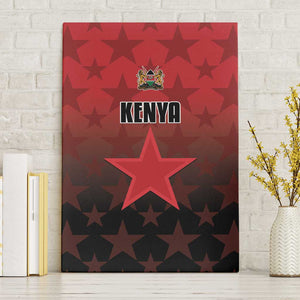 Kenya Football Canvas Wall Art Harambee Harambee Stars - Red Jersey - African Pride