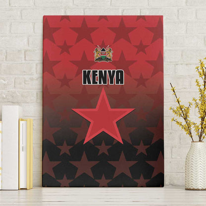 Kenya Football Canvas Wall Art Harambee Harambee Stars - Red Jersey - African Pride