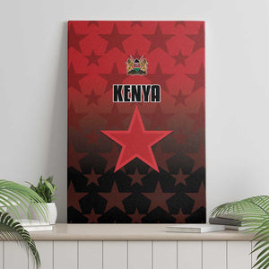 Kenya Football Canvas Wall Art Harambee Harambee Stars - Red Jersey - African Pride
