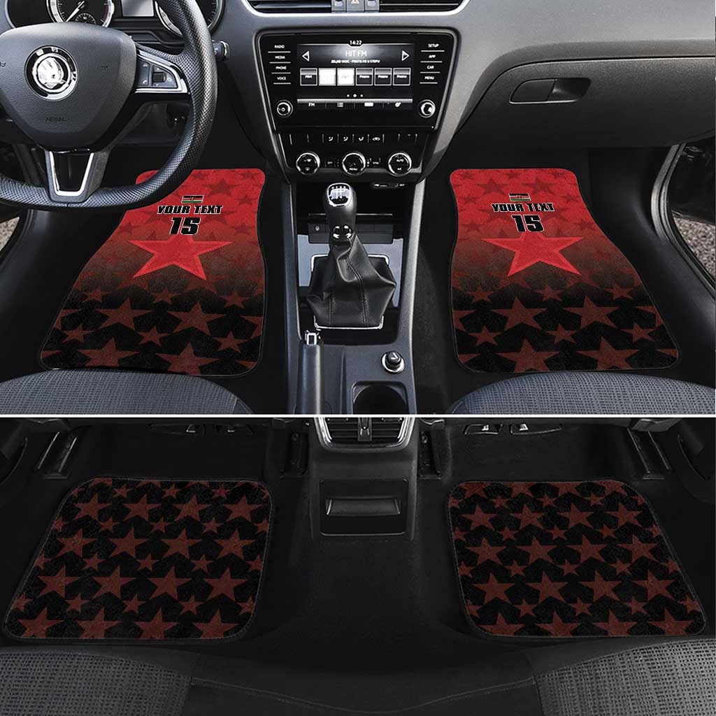 Custom Kenya Football Car Mats Harambee Harambee Stars - Red Jersey - African Pride