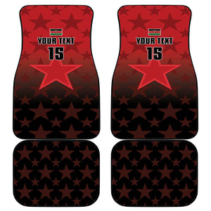 Custom Kenya Football Car Mats Harambee Harambee Stars - Red Jersey - African Pride