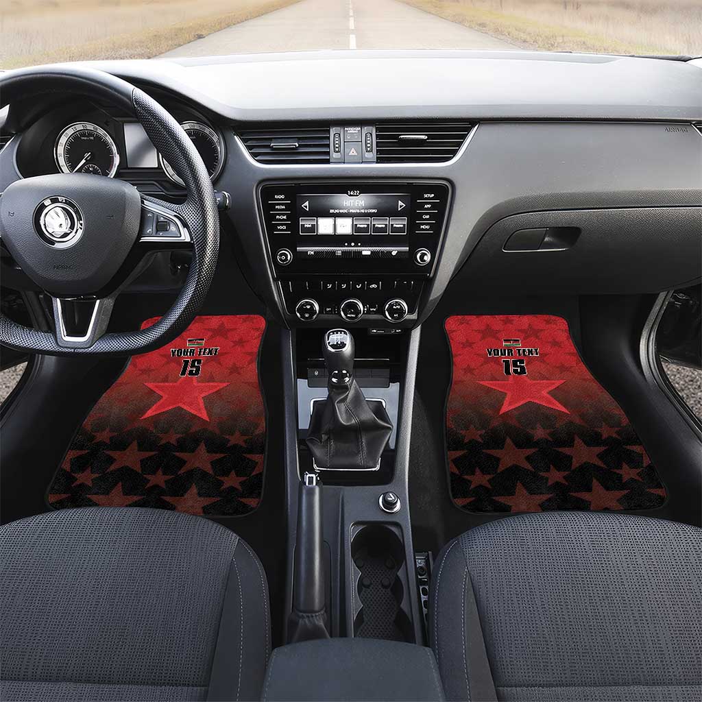 Custom Kenya Football Car Mats Harambee Harambee Stars - Red Jersey - African Pride
