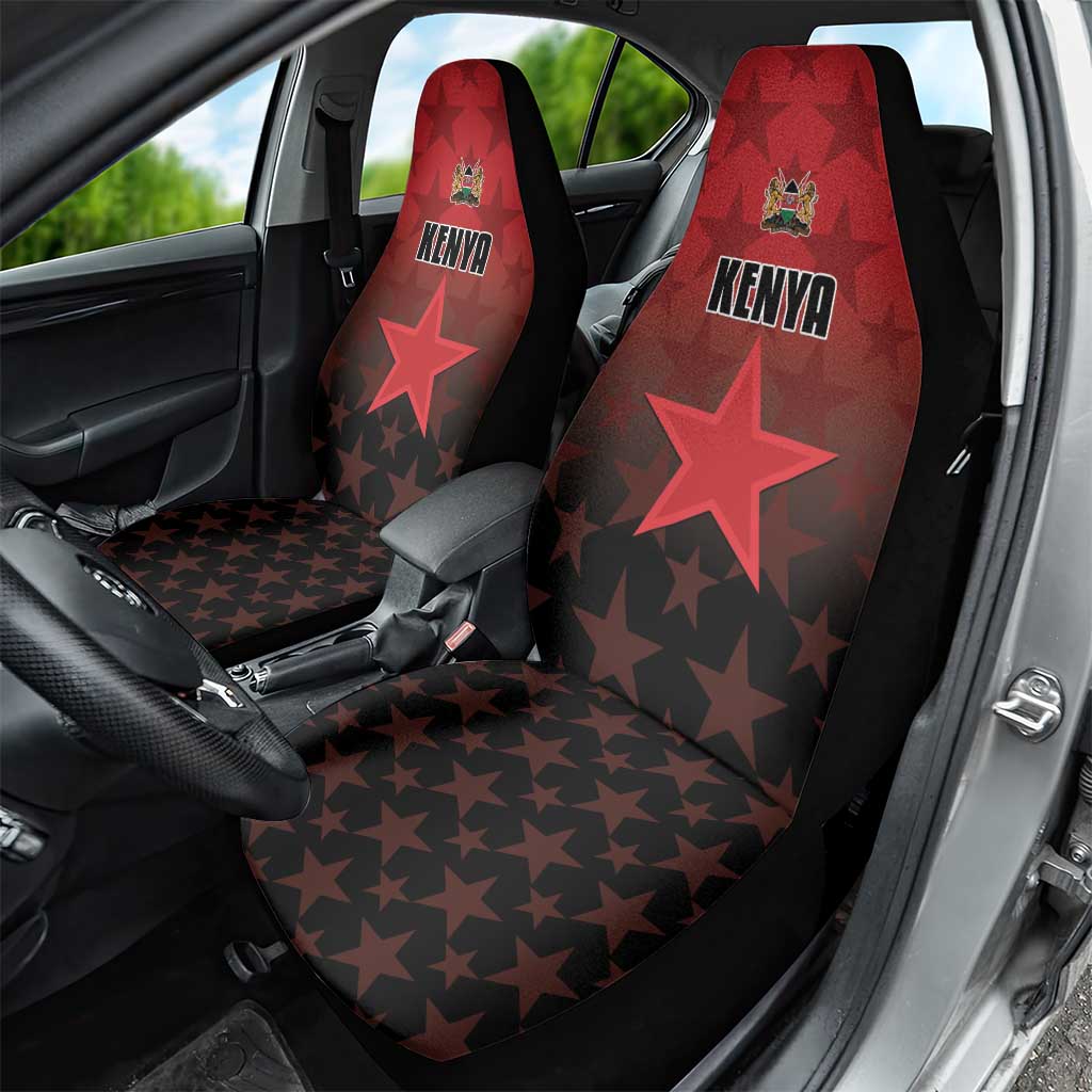 Kenya Football Car Seat Cover Harambee Harambee Stars - Red Jersey - African Pride