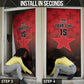Custom Kenya Football Door Cover Go Harambee Stars - Red Jersey