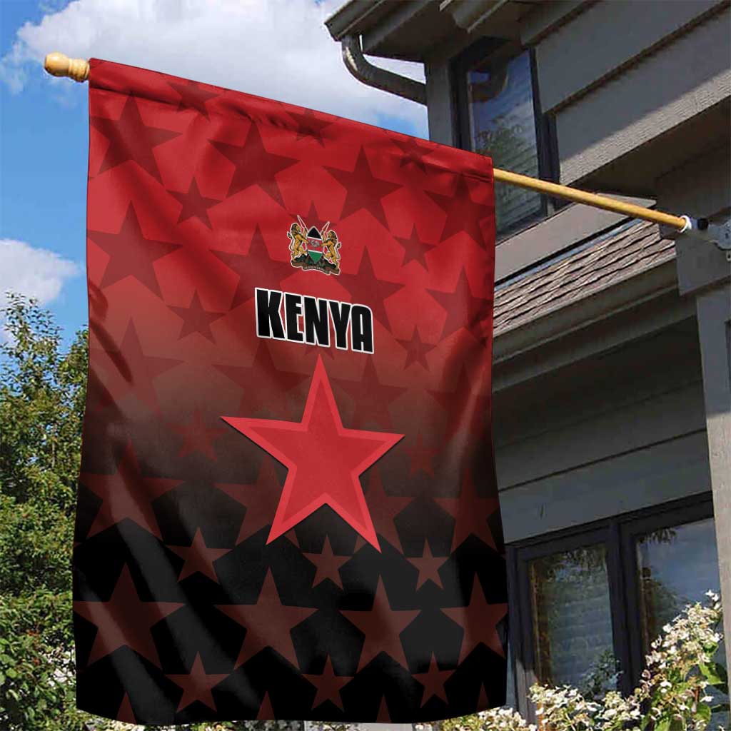 Kenya Football Garden Flag Harambee Harambee Stars - Red Jersey - African Pride