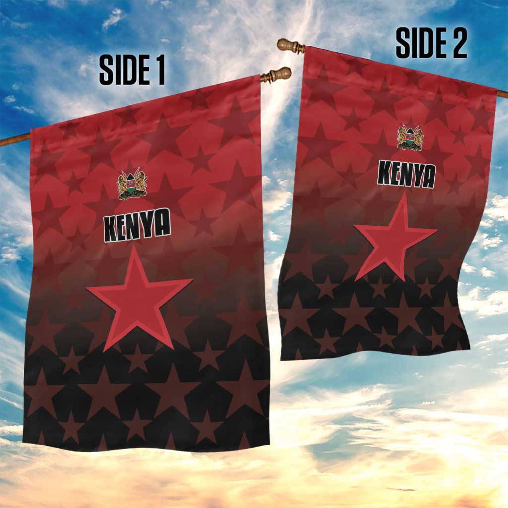 Kenya Football Garden Flag Harambee Harambee Stars - Red Jersey - African Pride