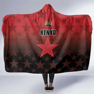 Kenya Football Hooded Blanket Harambee Harambee Stars - Red Jersey - African Pride