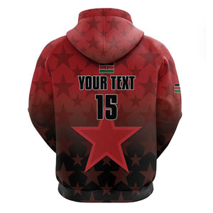 Custom Kenya Football Hoodie Harambee Harambee Stars - Red Jersey - African Pride