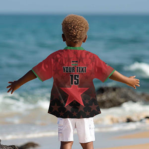 Custom Kenya Football Kid Hawaiian Shirt Harambee Harambee Stars - Red Jersey - African Pride