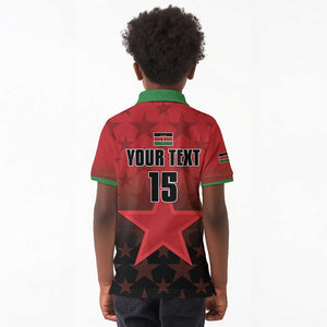 Custom Kenya Football Kid Polo Shirt Harambee Harambee Stars - Red Jersey - African Pride