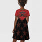 Custom Kenya Football Kid Short Sleeve Dress Harambee Harambee Stars - Red Jersey - African Pride