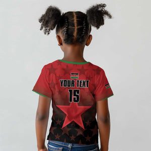 Custom Kenya Football Kid T shirt Harambee Harambee Stars - Red Jersey - African Pride