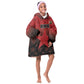 Custom Kenya Football Kid Wearable Blanket Hoodie Harambee Harambee Stars - Red Jersey - African Pride