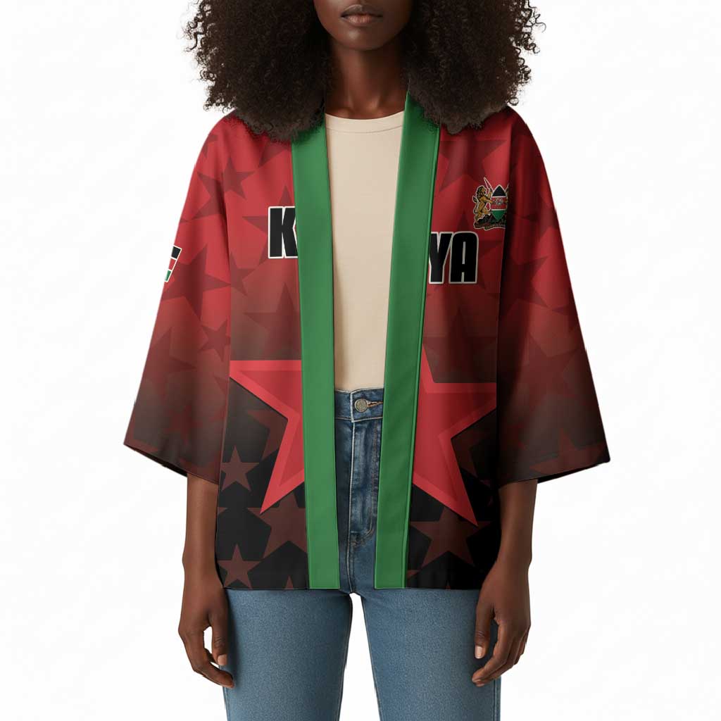 Custom Kenya Football Kimono Go Harambee Stars - Red Jersey