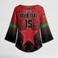Custom Kenya Football Kimono Sleeve Blouse Go Harambee Stars - Red Jersey