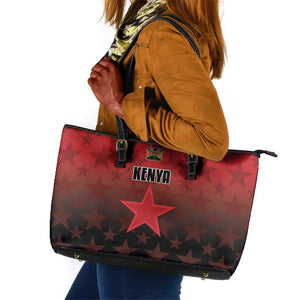 Kenya Football Leather Tote Bag Harambee Harambee Stars - Red Jersey - African Pride